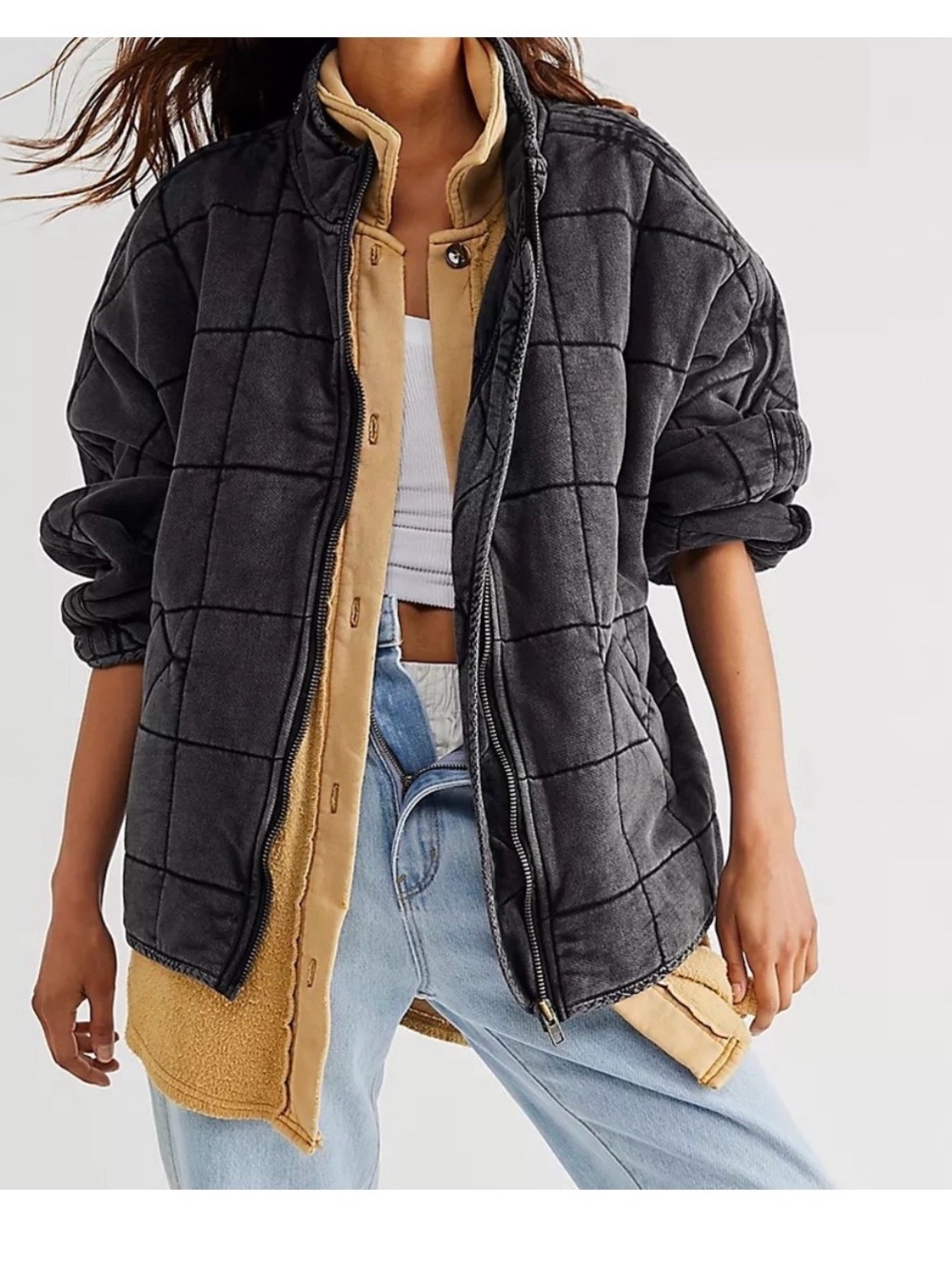 Free People dolman Quilted knit